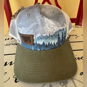 LOCALE - TRUCKER CAP The Montana Scene Mountains Snap Back Baseball Hat NWT